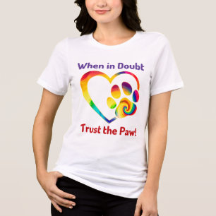 Hund Kärlek Heart Skriv ut färgat Pet Hund älskare T Shirt