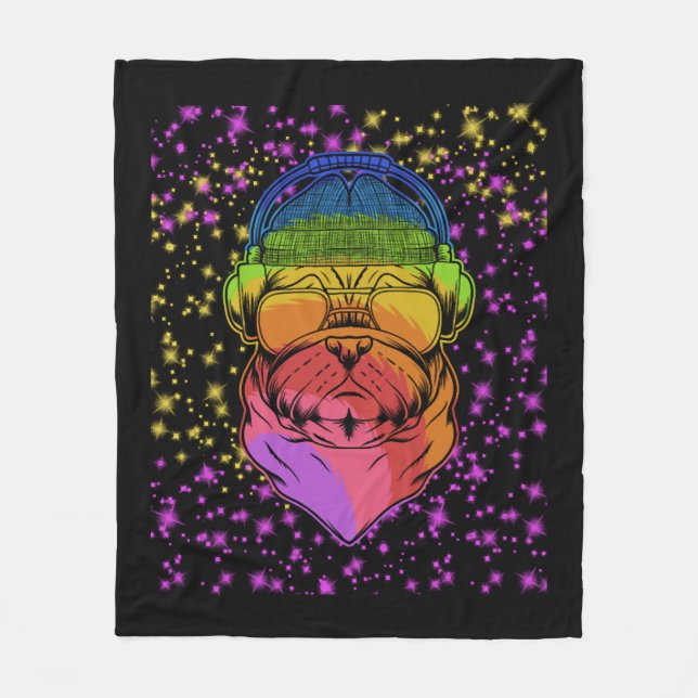 Hund kärlek med Hund Tass Fleecefilt (Framsidan)