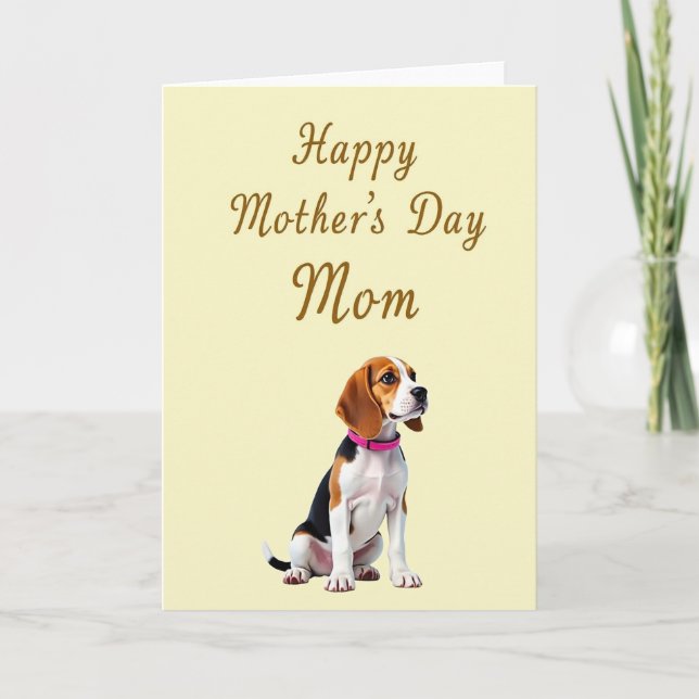 Hund Kärlek Mors Dag Kort (Framsida)