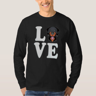 Hund Kärlek Rottweiler För Män Och Kvinnor 1 T Shirt