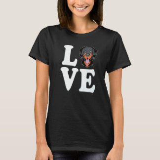 Hund Kärlek Rottweiler För Män Och Kvinnor 1 T Shirt