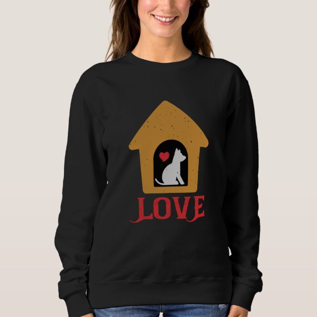 Hund Kärlek T Shirt (Framsida)