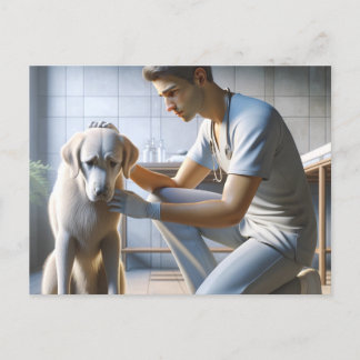 Hund kärlek vykort