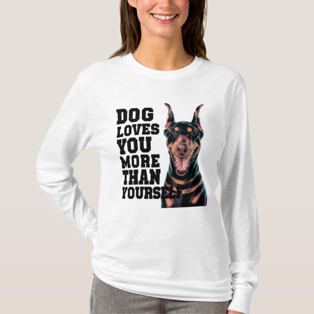 Hund Kärlek You T Shirt (Framsida)