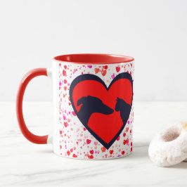 Hund & Kat Valentine Mugg