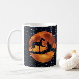 Hund, Katt, Måne Kaffemugg