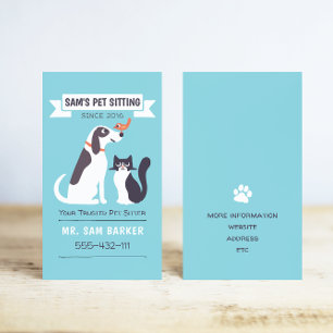 Hund-, katt- och fågelskyddstjänster (Lover Cute) Visitkort