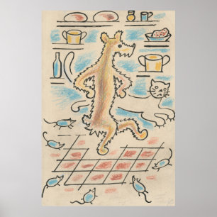 Hund, katt och mus poster