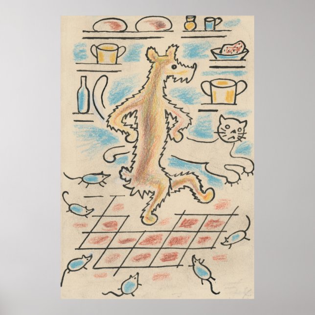 Hund, katt och mus poster (Framsidan)