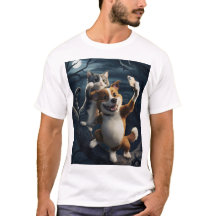 Hund, katt och själfie.