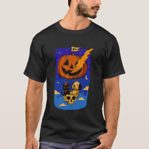 Hund Katt Pumpa Halloween Kittel Valp Älskare Jack T Shirt