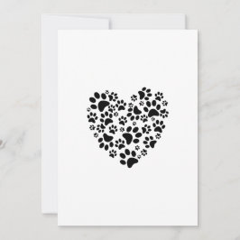 Hund Katt Tassavtryck Hjärtan Alla hjärtans dag Kä Julkort