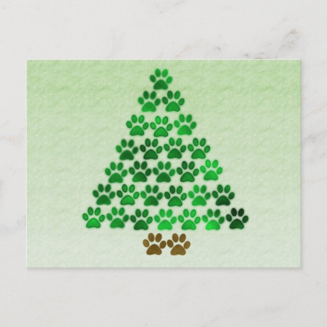 Hund-/kattjulgran Helg Vykort (Framsida)