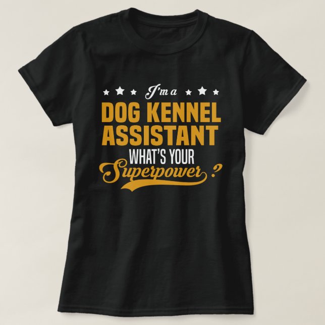 Hund Kennel Assistant T Shirt (Design framsida)