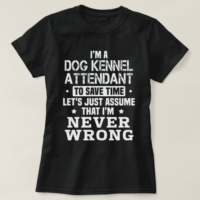 Hund Kennel Attendant T Shirt (Design framsida)