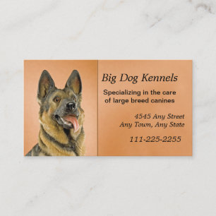 Hund Kennel German Shepherd Affärskort Visitkort