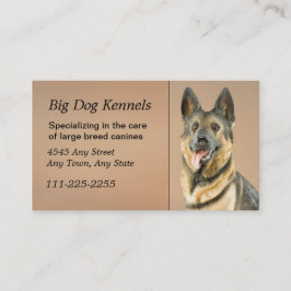 Hund Kennel German Shepherd Affärskort Visitkort
