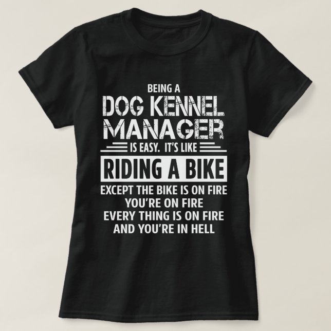 Hund Kennel Manager T Shirt (Design framsida)