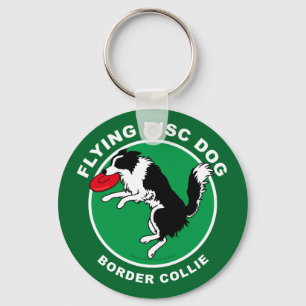 Hund Keychain för diskett för gränsCollieflyg Nyckelring