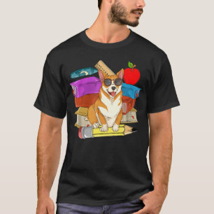 Hund Kids School Student Sunglasses Cute Corgi T Shirt