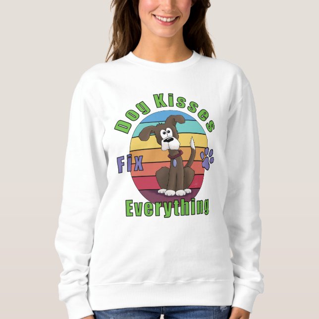 Hund Kisses Åtgärda allt T Shirt (Framsida)