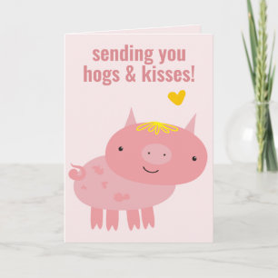Hund & Kisses - Cute Gris Grattis på födelsedagen Kort