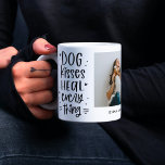 Hund Kisses Heal All Anpassningsbar Photo Mugg<br><div class="desc">Anpassa det här mugg med text och foton för att skapa en gåva av ett slag! Redigerbar för valfri färg. Designad av Berry Berry Sweet,  Modern Stationery och Personlig Gifts. Besök vår webbplats på www.berryberrysweet.com för att se vår fullt product linjer.</div>