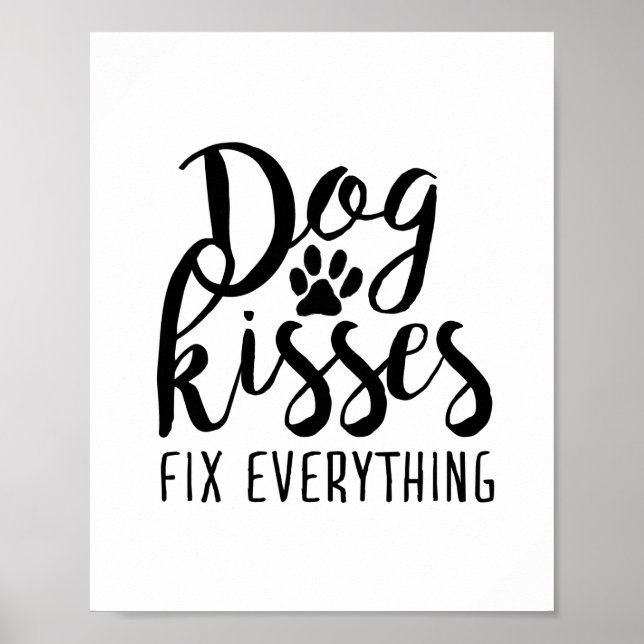 Hund Kisses korrigerar allt K9-citattecken, svett  Poster (Framsidan)