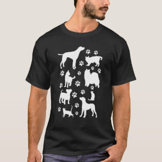 Hund Klappar Katt Hund Söta Katter och Hundar T Shirt
