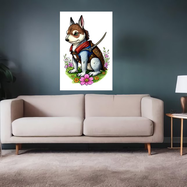 Hund Knight | AI Art Poster (Skapare uppladdad)