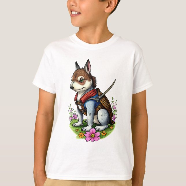 Hund Knight | AI Art T Shirt (Framsida)