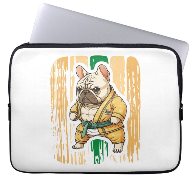 Hund Knows Karate Laptop Fodral (Framsidan)