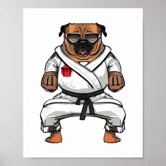 Hund Knows Karate Poster (Framsidan)