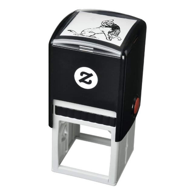 hund konst av honbarn självfärgande stämpel (Produkt)