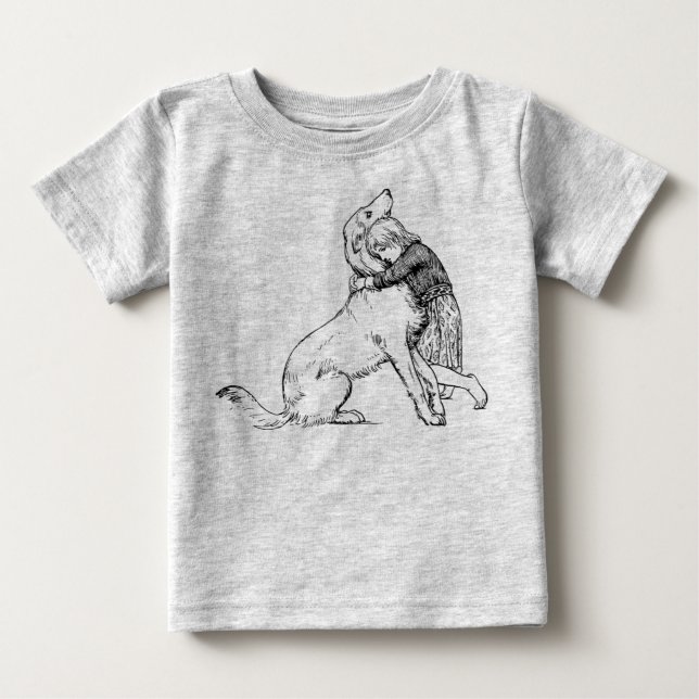 hund konst av honbarn t shirt (Framsida)