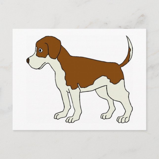 Hund kontur vykort (Framsida)