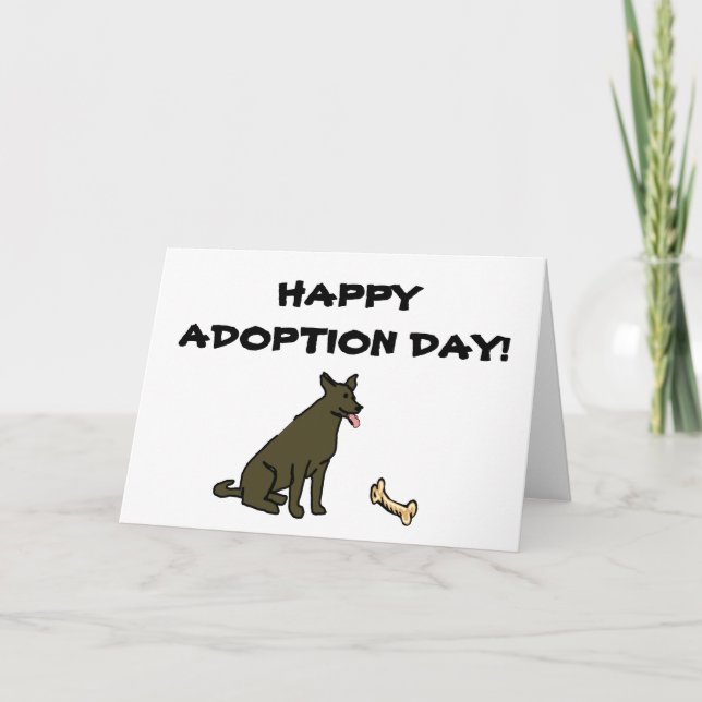 Hund-kort för adoptionsdagen i Lycklig Kort (Framsida)