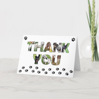 hund-kort för oljemålning ord-teckning tack kort