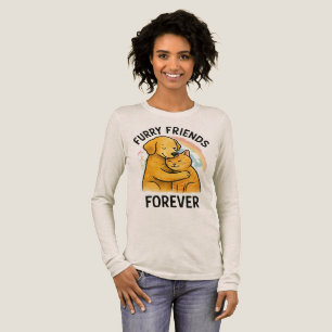 Hund, krämkpastellregnbågskonst t shirt