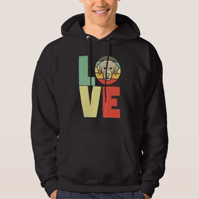 Hund Lab Retriever Kärlek Gylden Hund Labrador 3 Hoodie (Framsida)
