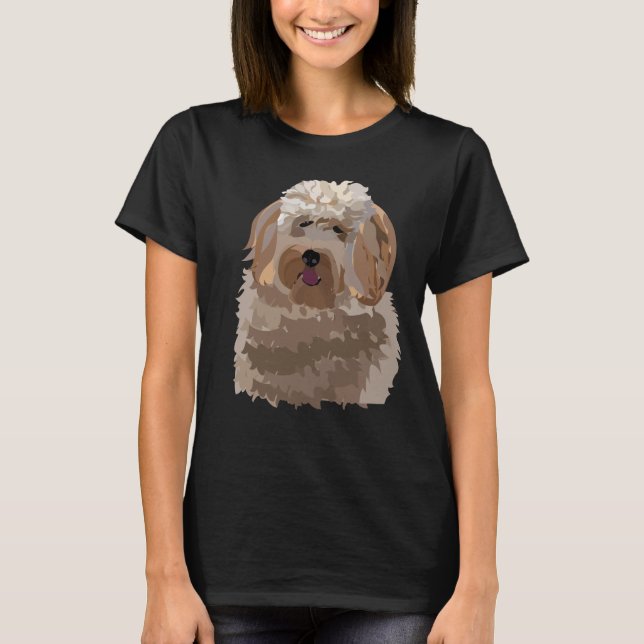 Hund Labradoodle Husdjur T Shirt (Framsida)
