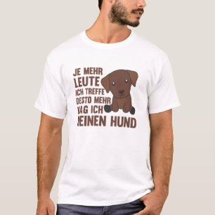 Hund Labrador Brown gillar inte folk Hundar T Shirt
