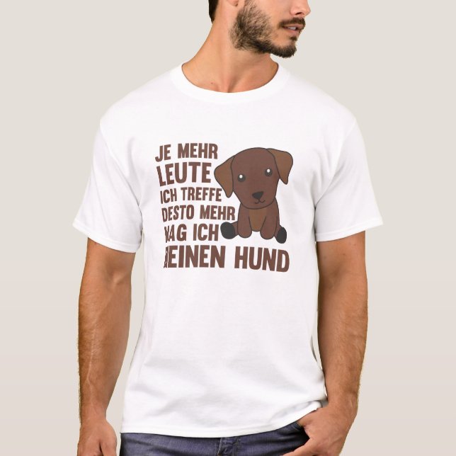 Hund Labrador Brown gillar inte folk Hundar T Shirt (Framsida)