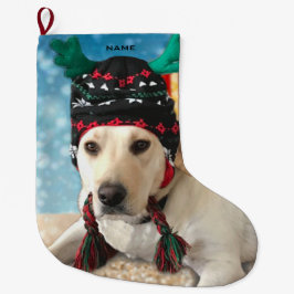 Hund Labrador Pet Cute Festive-julklapp Stor Julstrumpa