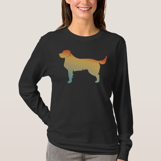 Hund Labrador Retriever Silhouette Mask T Shirt (Framsida)