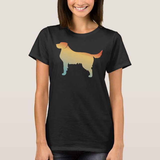 Hund Labrador Retriever Silhouette Mask T Shirt (Framsida)