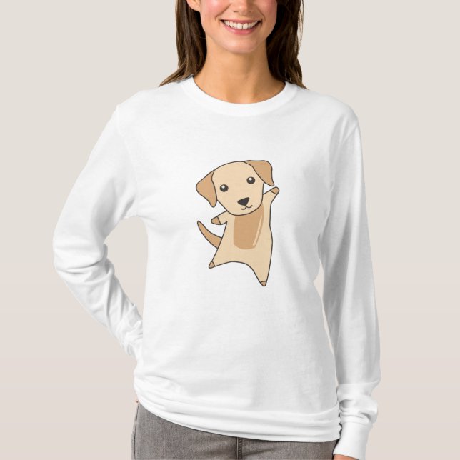 Hund Labrador Retriver Cute Hundar För barn T Shirt (Framsida)