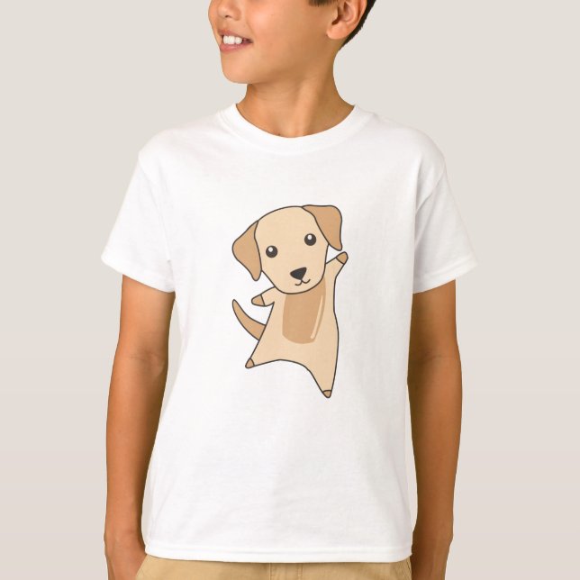 Hund Labrador Retriver Cute Hundar För barn T Shirt (Framsida)