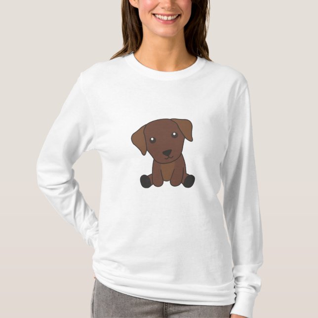 Hund Labrador Retriver Cute Hundar För barn T Shirt (Framsida)