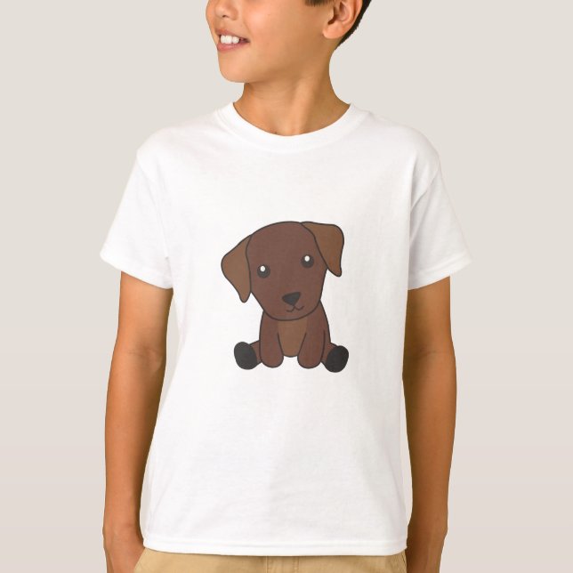 Hund Labrador Retriver Cute Hundar För barn T Shirt (Framsida)